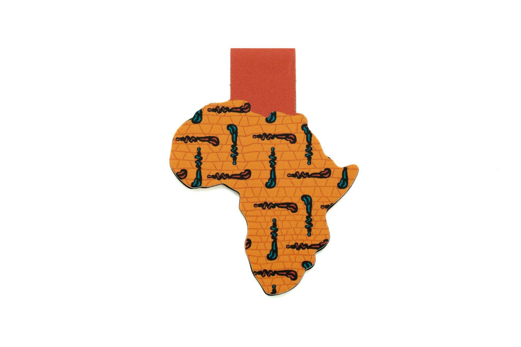 African Print Walking Sticks Magnetic Bookmark