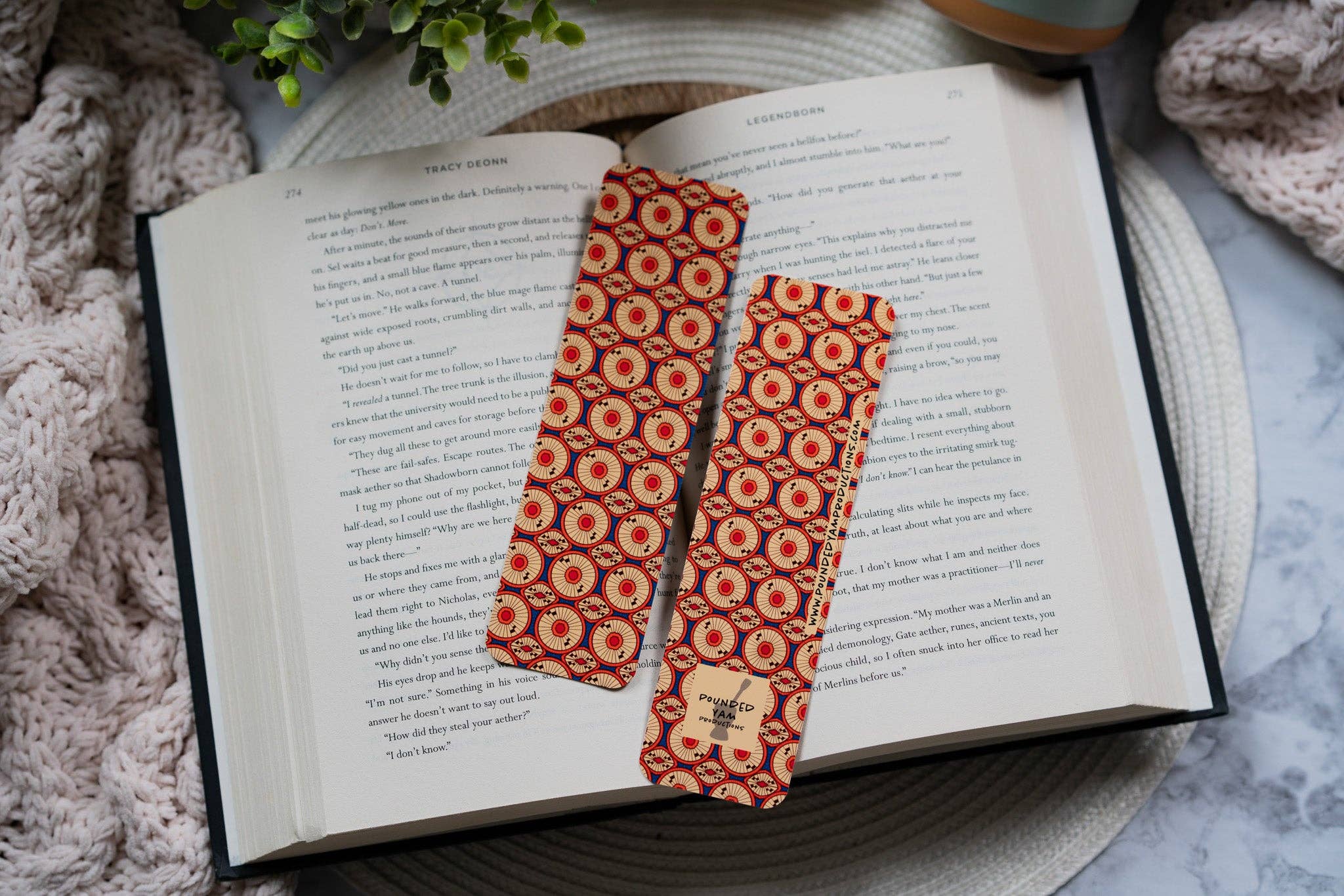 African Circle Print Bookmark