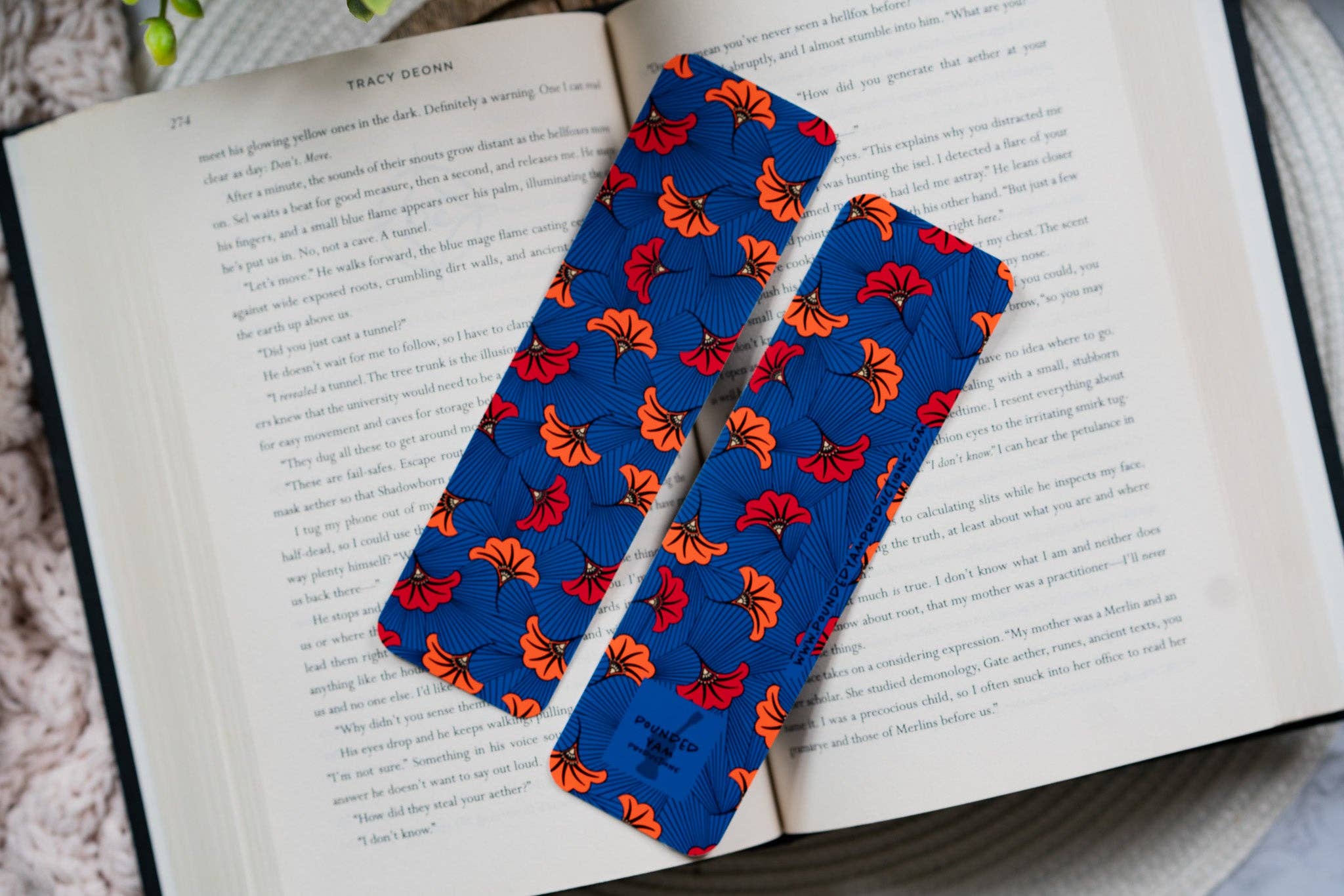 Wedding Flowers Ankara African Print Bookmarks