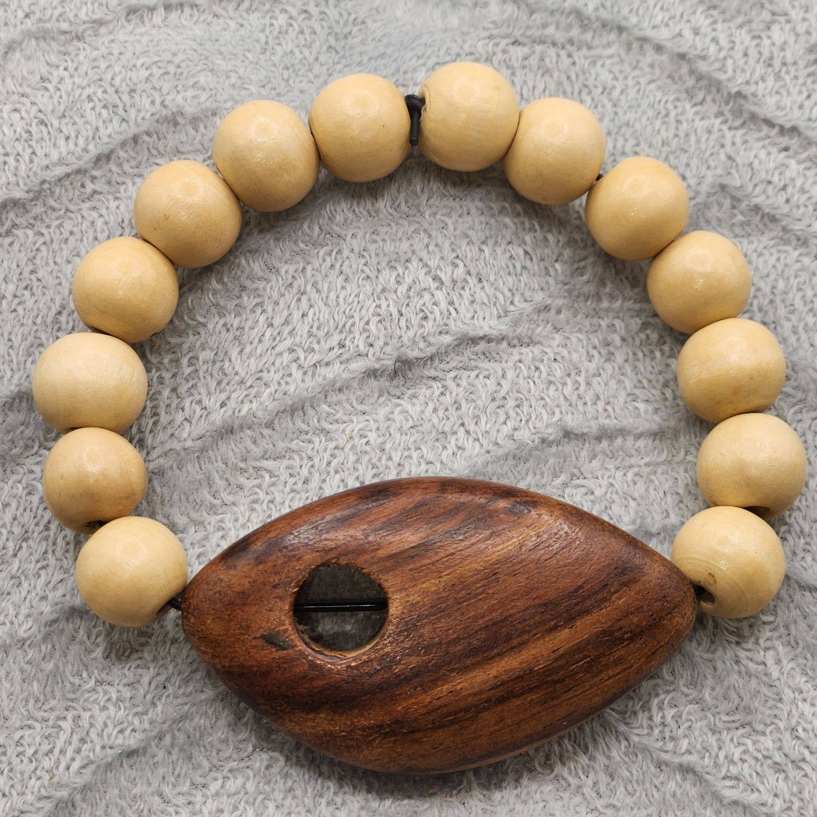 Men's Wood Bead Bracelet