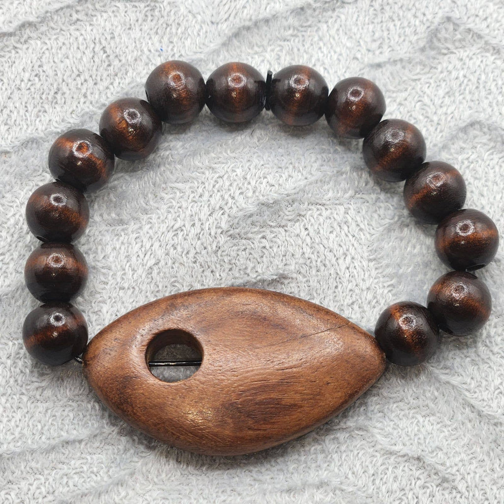 Men's Wood Bead Bracelet