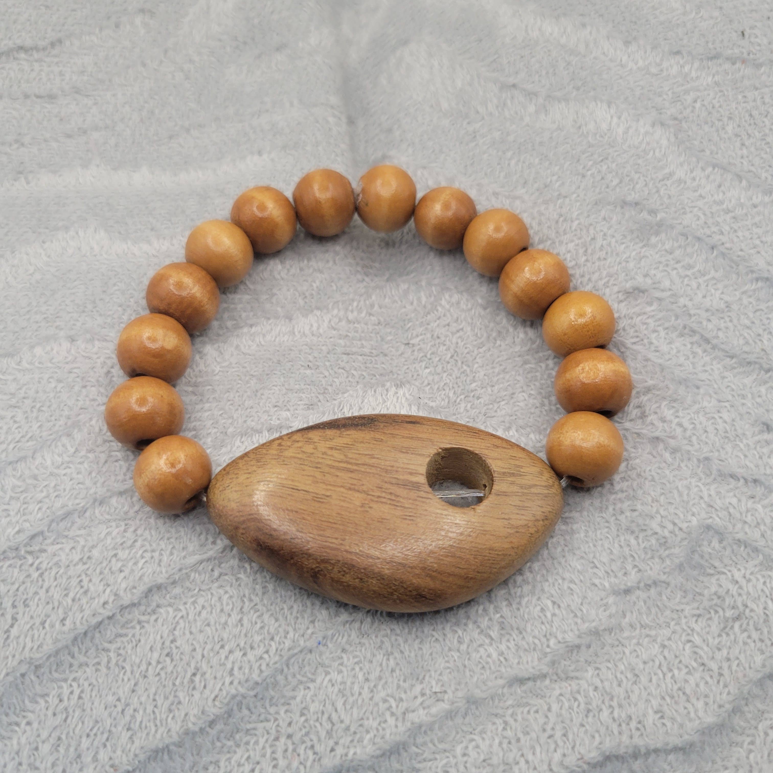 Men's Wood Bead Bracelet