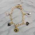 Black & Gold Charm Bracelet