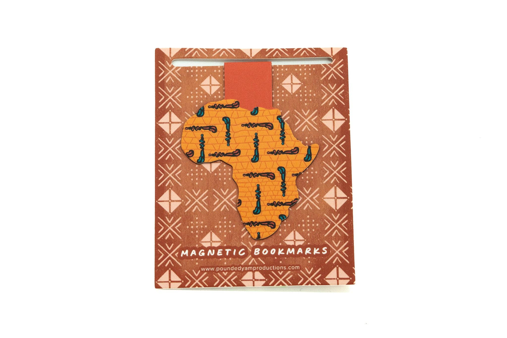 African Print Walking Sticks Magnetic Bookmark