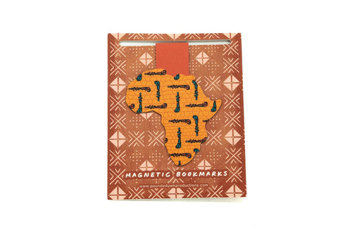 African Print Walking Sticks Magnetic Bookmark
